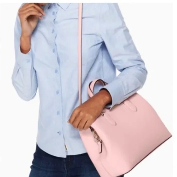 Like New Kate Spade Laurel Way Evangelie Rose Jade Saffiano leather satchel - Picture 4 of 14